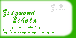 zsigmond mihola business card